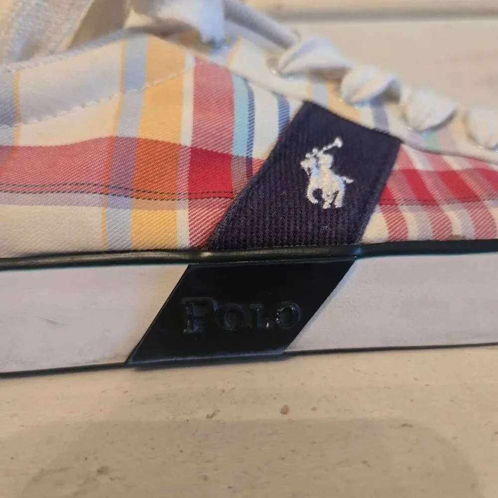 Ralph Lauren Polo Madras Plaid Sneaker Boys size 7